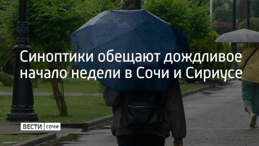 Утром и днем 30 марта в Сочи и на федеральной территории Сириус ожидаются сильные дожди