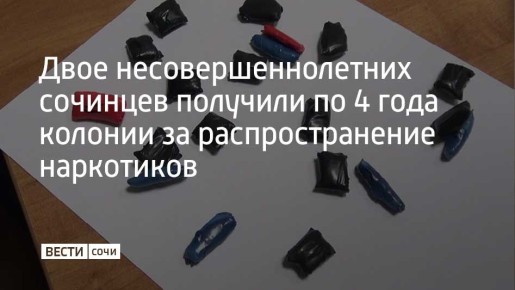 Лазаревский районный суд Сочи огласил приговор двум несовершеннолетним, которых признали виновными в покушении на сбыт наркотиков