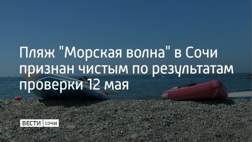 Пляж "Морская волна" в Лазаревском районе Сочи проверили 12 мая — берег и вода чистые