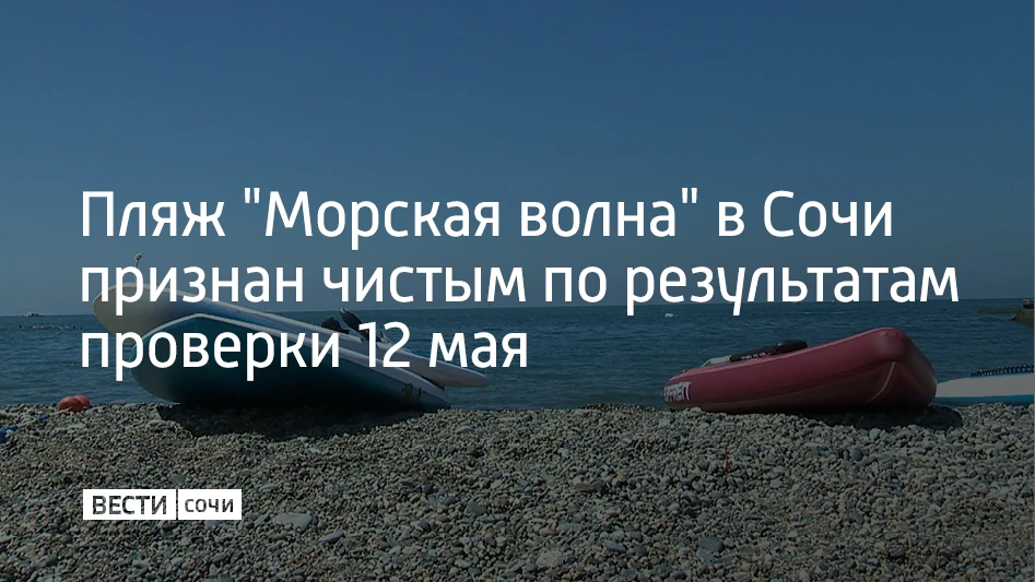 Пляж "Морская волна" в Лазаревском районе Сочи проверили 12 мая — берег и вода чистые