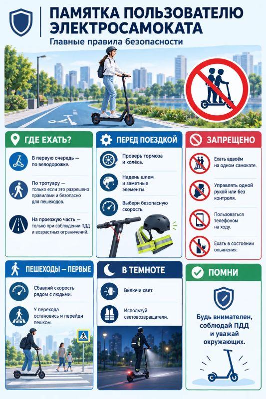 Уважаемые пользователи электросамокатов!