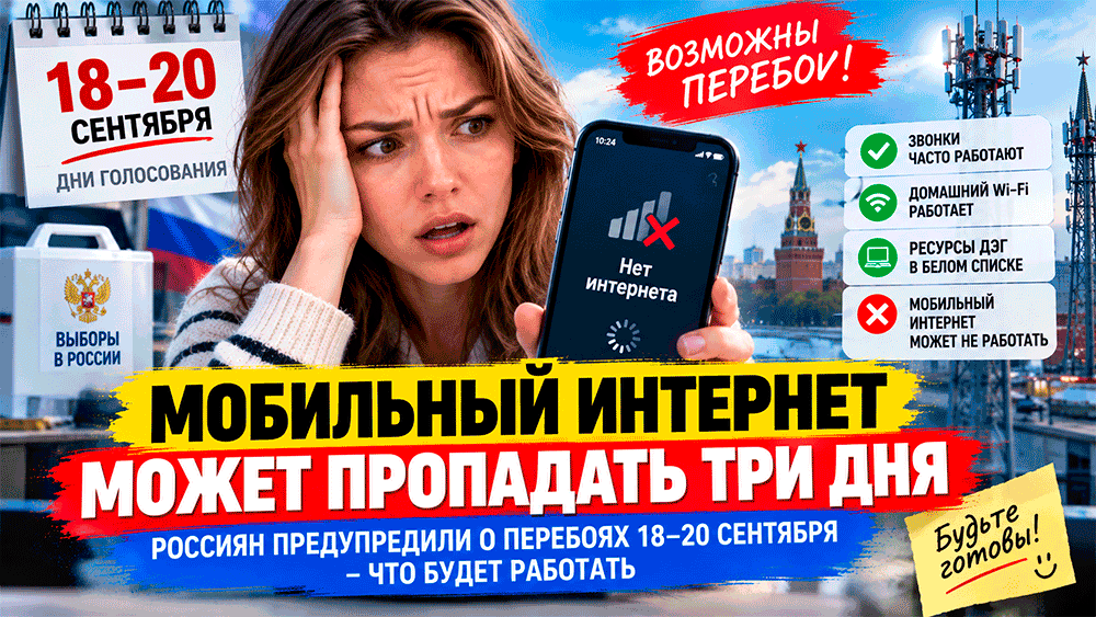 Мобильный интернет мог работать с перебоями: что россиянам объясняли перед выборами 18–20 сентября